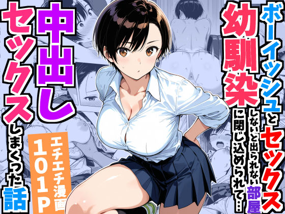 【フル同人】ボーイッシュ幼馴染と「セックスしないと出られない部屋」に閉じ込められて…中出しセックスしまくった話｜d_752967